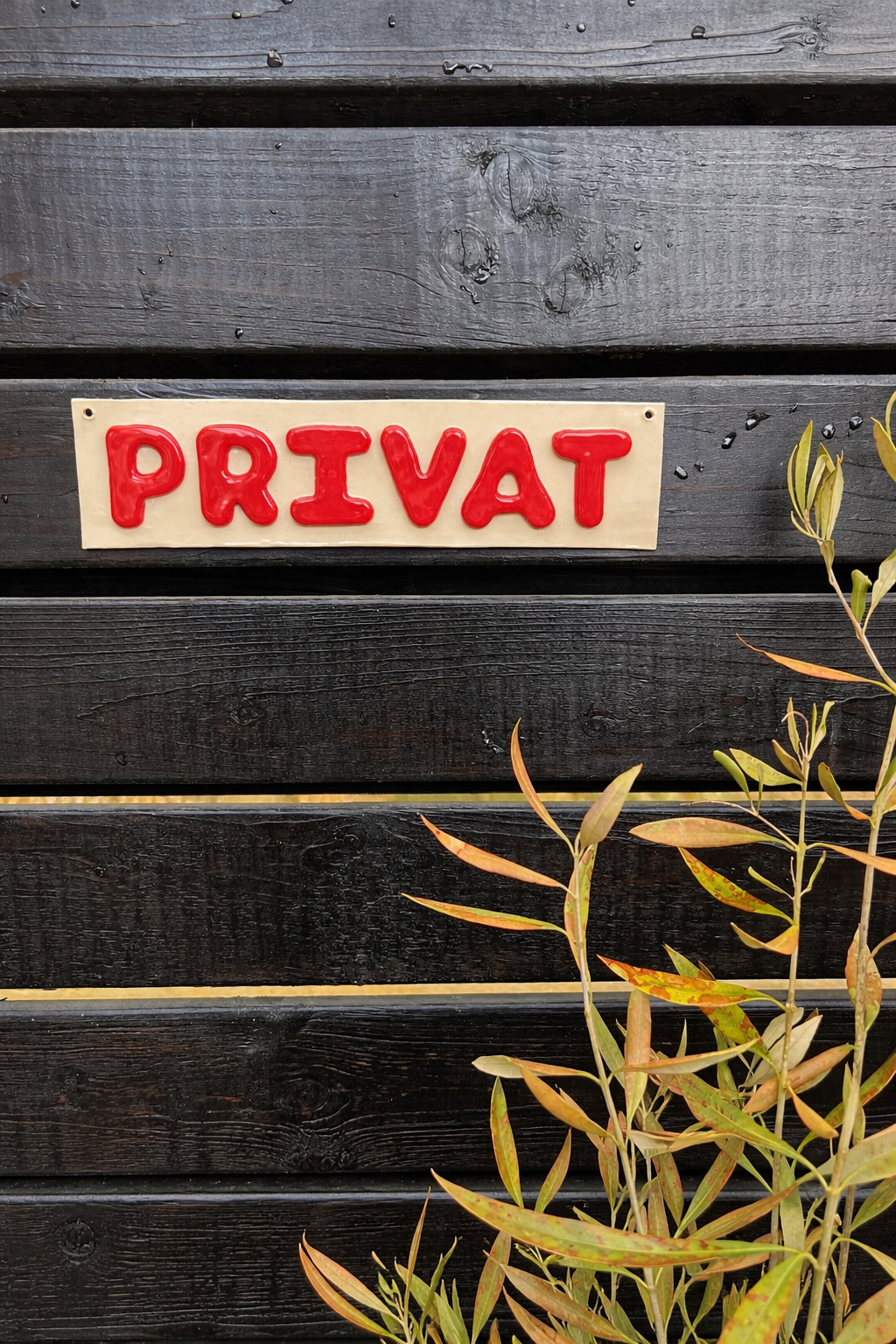PRIVAT skilt
