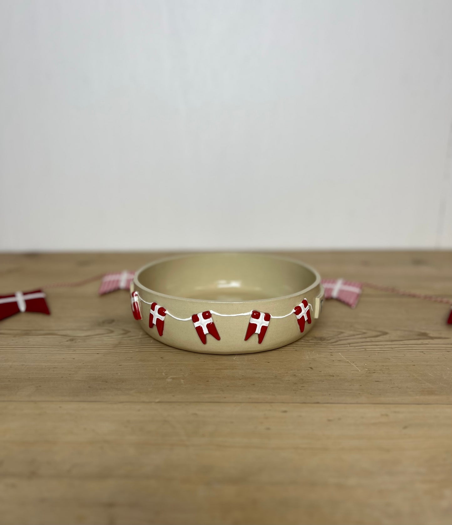 Stor fødselsdagsskål m. dobbelttekst