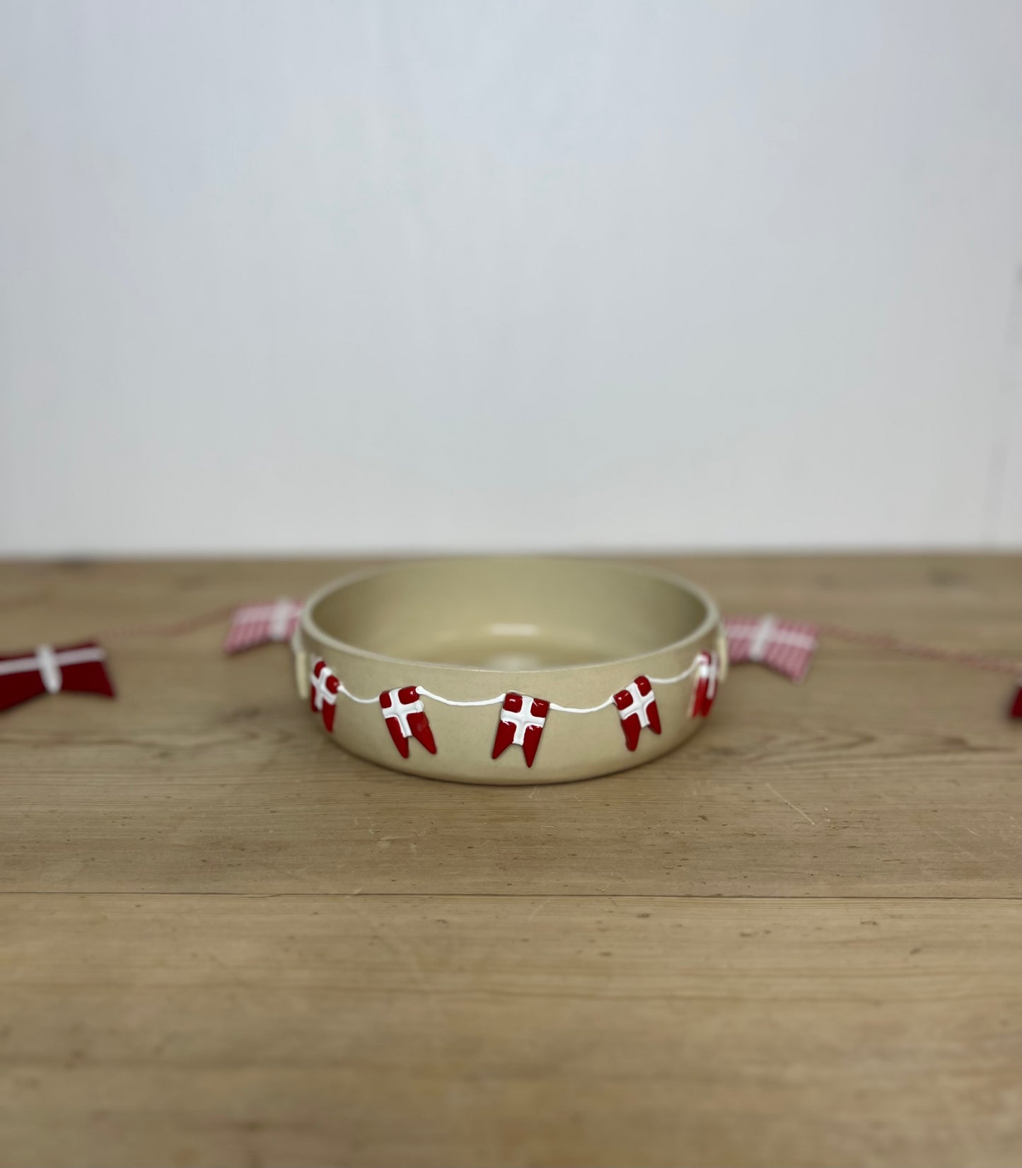 Stor fødselsdagsskål m. dobbelttekst