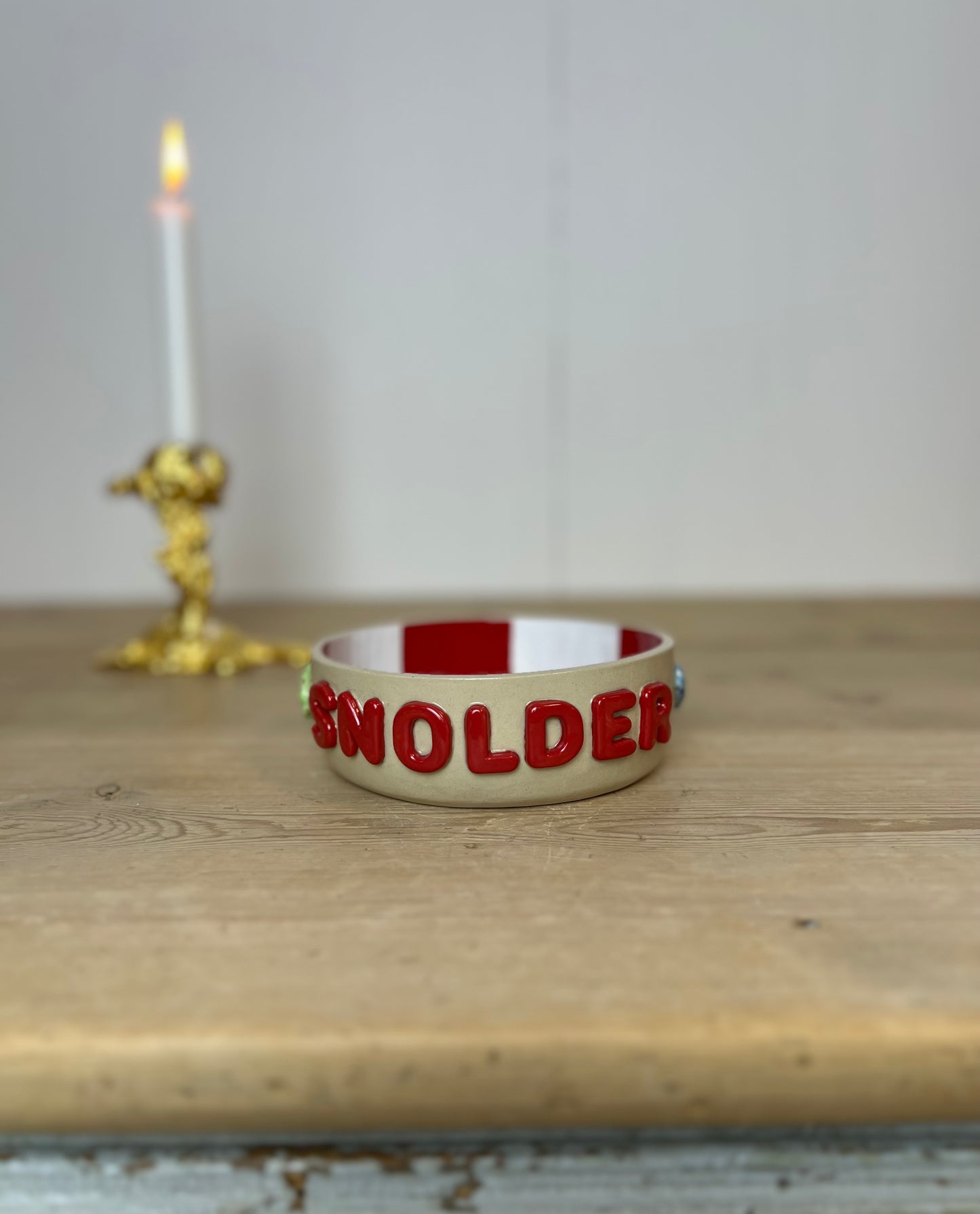 Snolderskål rød