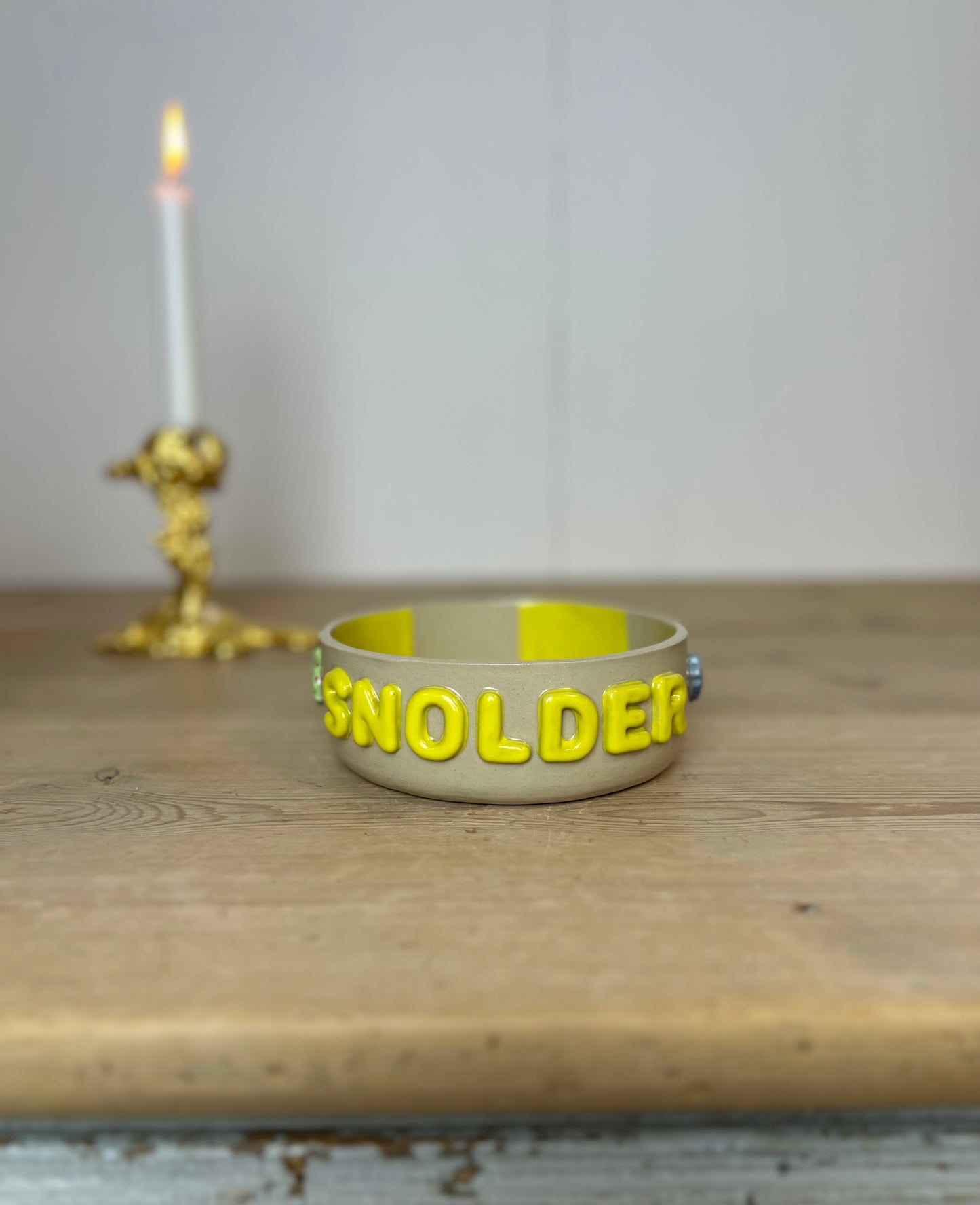 Snolderskål gul